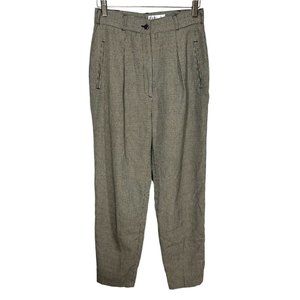 Vintage 90s Grey Micro Houndstooth High Rise Trouser Pants Size 10